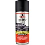 Nigrin 74112 Lackspray, mattschwarzer Autolack, 400 ml, schützt Felgen und Karosserie vor Rost, schnell trocknend