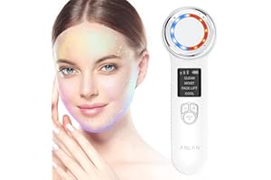 ANLAN Masajeador Facial Instrumento Multifuncional con Frío Calor Roja y Azul para Antiarrugas, Anti-envejecimiento, Limpieza Profunda, Cuidado Facial (For ES)