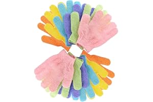 Belvanr Dusche Handschuh 12 Stücke Massagehandschuhe Bad Peeling Handschuh Hammam Handschuh Schrubbhandschuhe Scrubbing Massage für Dusche Körperpeeling für Herren und Damen (Mehrfarbig)