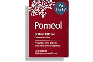 Brûleur de Graisse Puissant & Efficace 1000 Cal ǀ Complément alimentaire minceur ǀ Perte de poids ǀ Brûleur 1000 ǀ Graisses, Calories et Ventre ǀ Formule brevetée ǀ POMÉOL ǀ 30 jours, 60 comprimés