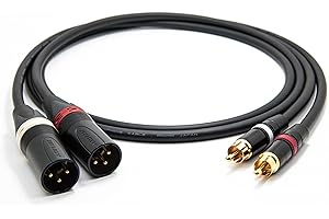 enoaudio Mogami 2534 Quad Cavo Coppia (L,R) professionale | Neutrik Gold RCA – XLR maschio | HiFi - 1,0 m