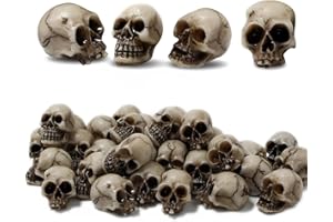 Scinzene 20 Stück Mini Totenkopf, Totenkopf Deko, Mini Schädel Blumentopf Dekoration, Schädel Deko, Halloween Schädel, Halloween Deko, Für Spukhaus, Halloween Horror Party, Dekoration Für Halloween