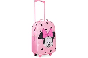 Disney Stitch Kinderkoffer Mädchen Jungen - Trolley Handgepäck Reisekoffer Kinder mit Rollen Kabine Tasche für Urlaub Offizielle Stitch Fanartikel - 47x30x17cm (Rosa Minnie)