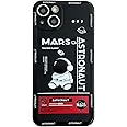 Yonds Queen Compatible with iPhone 13 Cute Case, Cool Cartoon Astronaut Space Rocket Design Stylish Bumper Soft TPU Rubber Protective Anti-Slip Shockproof Fashion Case(iPhone 13, Black)