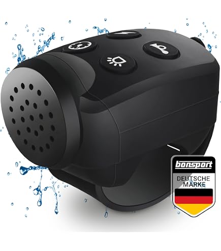 MAGT Fahrradklingel Elektrische Klingel, 12V 1,5A Motorrad Elektrische Glocke Lautsprecher 105dB Elektrisches Horn wasserdichte Modifikationszubehör Sport & Freizeit