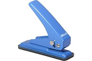 GELRHONR Perforadora de agujero, perforadora de papel de un solo agujero, perforadora de mano de baja fuerza, un agujero, para papel, aglomerado, tarjetas de índice