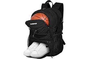 LARIPOP | Youth Basketball Backpack Large Sports Bag with Separate Ball holder & Shoes compartment, Boys Girls Soccer Bag,Best for Basketball, Soccer, Volleyball, Swim, Gym, Travel