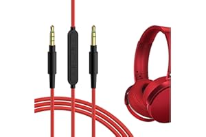 Geekria QuickFit - Cavo audio con microfono compatibile con cavo Sony WH-1000XM5, XB910N, CH700N, 1000XM4, 1000XM3, MDR-XB950BT, cavo stereo di ricambio Aux da 3,5 mm con microfono in linea (1,7 m)