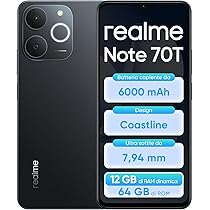 realme Note 70T 4+64GB Smartphone, Display HD da 6,75'' a
