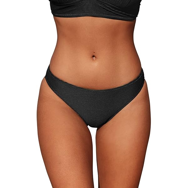 Cupshe Bikini voor dames, tweedelige zwempakken met V-hals, lage taille, gekruiste bandjes op de rug en zelfbindende spaghettibandjes, L