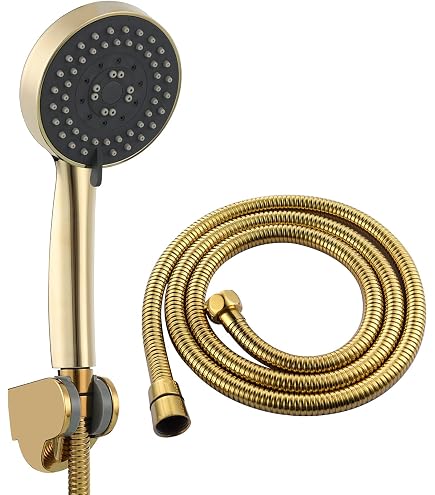 Soffione doccia per bagno, stile vintage, cromato, rimovibile, a prova di perdite, 18 x 5,3 cm