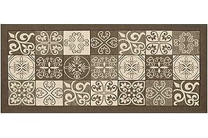 BIANCHERIAWEB Tappeto Passatoia Cucina Retro Antiscivolo Runner Corsia Sottolavello Lavabile Disegno Maiolica by Suardi