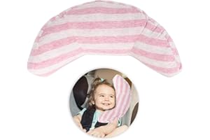Colexy Kids Car Seat Pillow Car Seat Belt Cushion Child Neck Support Baby Car Travel Pillow Protector Headrest Toddler Neck Shoulder Pad Boys Girls Travelling Sleeping Pillow for Car Seat(Pink)