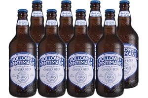 Hollows & Fentimans Alcoholic Ginger Beer - 4% Vol - All Natural - Botanically Brewed Craft Beer - Infused with Natural Ginger Root - 8 x 500ml