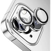 BUFF LABS iPhone 15/15 Plus Screen Protector 9H Safir Cam Kamera Metal Lens Koruyucu (G&uuml;m&uuml;ş)