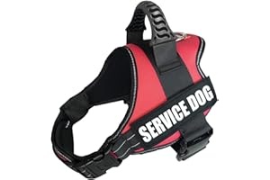 Wodondog Arnés Perro Reflectante Ajustable, Arnés Antitirones Suave Acolchado Cómodo Transpirable Arnés Chaleco para Perros Pequeños, Medianos y Grandes Rojo