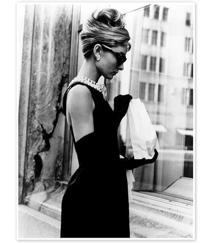 KUSTOM ART Poster Audrey Hepburn 40x30 Cm - Stampa Artistica Su Carta Patinata - Senza Cornice, Serie Attori Hollywood