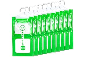 ZYNERY 10 Pack Absorbeur d'Humidité Placard, Déshumidificateur Suspendu Anti-Moisissure Sachet Anti Humidité pour La Cuisine/Salle de Bain/Armoire/Voiture