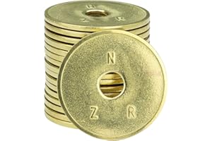 MÜNZER24 Wertmarke NZR Blitz 2020, 26mm Waschmarke, Messing Waschmünze für Münzautomat (50 Stück Stück, NZR 2020)