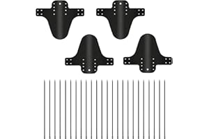 ULIWAMOWI 4 Pièces Garde-Boue VTT, Garde-Boue de Vélo Protection Anti-Éclaboussures Avant et Arrière, Texture Fibre de Carbone, Mudguard VTT Installation Facile avec 24 Serre-Câbles, Résistant aux Intempéries