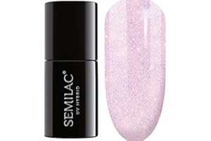 Semilac Vernis à ongles gels semi-permanents UV 806 Glitter Delicate Pink 7ml