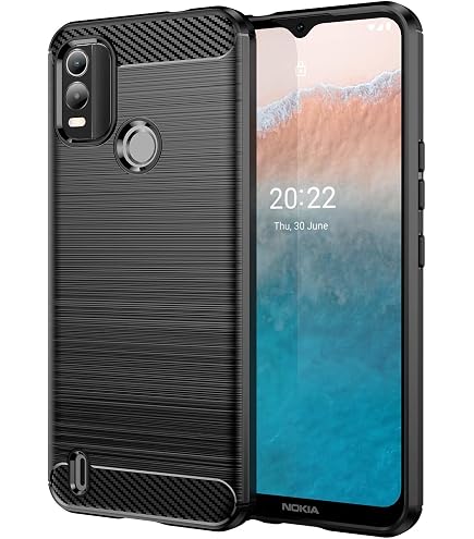 COOKD Leather Cover for Nokia C21 Plus (C21+), Magnetic Case with Stand