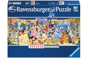 Ravensburger Puzzle 15109 Ravensburger Postacie Disney Panoramiczne 1000 Elementów Puzzle Dla Dorosłych (15109) Unikalne Elementy, Technologia Softclick ,Wiele