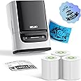 Nelko Label Maker Machine with Tape, PM220 Bluethooth Label Printer, 2 Inch Portable Thermal Printer for Small Business, Logo, Clothing, Sticker Printer for Phones & PC, with 3 Labels, White