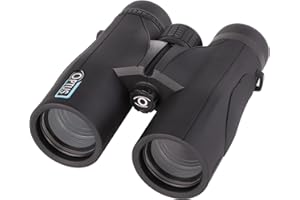 Optus Fernglas 10x42 mit Dachkantprismen, 10x Vergrößerung, mehrfach vergütete Optik, für Brillenträger, Gummiarmierung, Stativanschluss