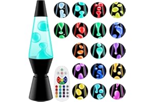 Besight 17 Colores Líquido Movimiento Lamp 37cm con Mando a Distancia para Adultos Decoración del Hogar, Dormitorio, Oficina, Navidad Cumpleaños San Valentín Regalo