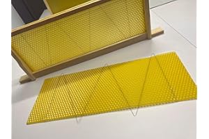 MAIL MORE bee hive frames and wax foundations 10x Wired Wax Foundation Sheets and Frames, 100% Beewax Beekeeping national bee hive super brood frames wired wax foundation sheets