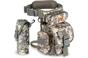 ‎JUEACHY Jueachy Taktisch Beintasche Wasserdicht Bein Taschen Herren Motorrad Beinbeutel Hüfttasche Drop Leg Bag Militär Hüft Gürteltasche Wandertasche Werkzeug Tasche mit Flasche Tasche für Camping Fishing