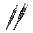 D'Addario Microphone Cable - XLR Microphone Cable - XLR Female to 1/4 Inch Male Plugs - Gold Plated - Shielded for Noise Reduction - Custom Series/3.05 Meters - 1 Pack