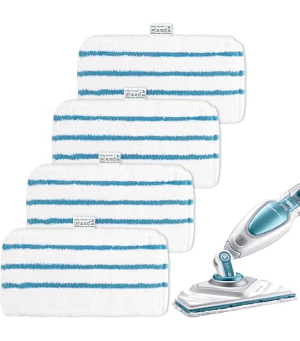 Lot De 6 Lingettes Microfibre Pour Balai Vapeur Black & Decker - Compatible FSM1630, FSM1616 Et Plus