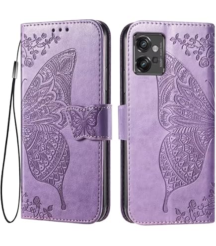 Zip Custodie per Motorola Moto G32 Case Flip Cover con chiusura magnetica, tasca con cerniera, in pelle PU, con 8 scomparti per carte di credito, con Cinturino da Polso ,Goffrato Fiore Cover,Rosa