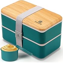 Bliss Lunch Box Bento Portapranzo Adulti 1,2L Acciaio Inox - Antiodore, 5,5 Tazze, Divisorio E Salsiera Inclusa
