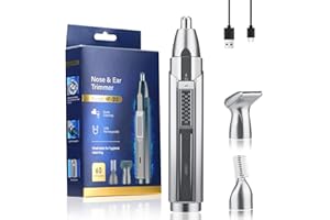 YONGPOW Taglia Tagliapeli Rasoio Peli Naso e Orecchie Professionale Indolore Elettrico Hair Trimmer 3 in 1 Ricaricabile USB Adatto a Uomo e Donne (2 IN 1) (3 IN 1)