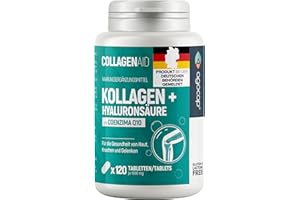AGOCAP Kollagen Kapseln - Hyaluronic acid & Collagen komplex, 120 kapseln. Enriched with Coenzym q10 and hyaluron kapseln. Kollagen für die Gelenke und Haut, Collagen. Laboratory Tested & Registriert in Deu
