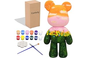 Coniuty Kreatives Bärenfiguren-Set zum Selbermachen, mit leeren Händen, mehrfarbig, Farbmix für Heimdekoration (mehrfarbig, Farbbär)