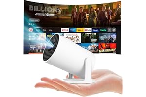 AQUOTA Mini Projecteur 4K Videoprojecteur Portable Projecteur Video WiFi 6 Android 11 Retroprojecteur 1080P Full HD Supporté pour TÉLÉPhone PC Lap HDMI Home Cinéma 180° Rotation (HY300Pro2)