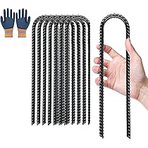 Picchetti Di Ancoraggio In Acciaio Zincato 30 Cm - A Forma Di J Per Trampolino, Tende, Altalene - Foto 3