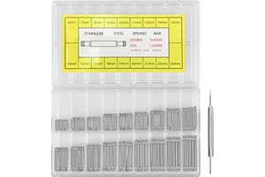 Dreamark 360 Stück Premium Edelstahl Federstege Set 6-23mm Uhrenwerkzeug Professionelle Uhr Entferner Repair Tool Set Uhrenstifte 18 Verschiedenen Größen (Ø) 1,50mm