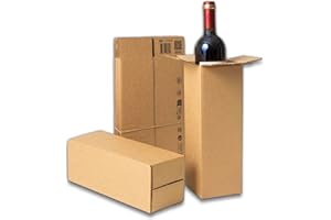 IPEA Boîtes en Carton Longues pour Bouteille de Vin et Expéditions – 30 x 10 x 10 cm – Fabriqué en Italie – 5 pièces – Boîte à Tube E-commerce, Cadeaux, Événements, Fêtes – Boîte Emballage