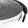 G-CHARGE Single Side High Density Self Adhesive Foam Seal Tape, Weather Stripping Doors and Window Insulation Soundproofing,Material Foam, Black Color, Pack of 1, (12mm x 3mm x 10 Meter)