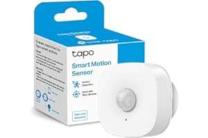 Tapo Détecteur de mouvement intelligent Tapo T100, capteur de mouvement , détection longue portée (120°, 7 m), lumière activée par le mouvement, alertes instantanées, Tapo Hub requis
