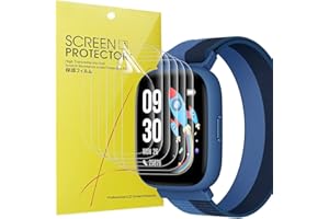 Blueshaweu Screen Protector Compatible with Biggerfive Brave 2 Smartwatch 1.8 Inches, HD Clear Flexible TPU Screen Protector [Pack of 6] Compatible with Biggerfive Brave 2 Smartwatch (Transparent)