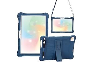 AKNICI Funda Antichoque para TECLAST P20HD/M40/M40 Pro,Blackview Tab8/Tab 8E/Tab9/Tab10,YESTEL T5,AOYODKG A39,Dragon Touch Notepad 102,DUODUOGO A39+,Pritom L10,Correa de Hombro - Azul Oscuro