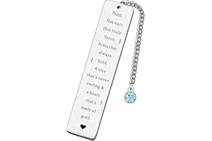 WTOPP Nan Bookmark Nan Appreciation Gifts Nan Present from Granddaughter Grandson Nan Birthday Bookmark Gifts Mothers Day Christmas Gifts for Nan