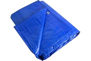 Brawny Heavy Duty Tarpaulin (9 x 14m) - Waterproof, Tear-Resistant, UV Resistant - Multi-Purpose Tarp for Outdoor Camping, Construction, or Ground Cover