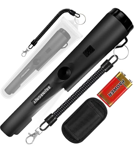 Mezzar Pinpointer Metaaldetector – 360° Detectie, IP66 Waterdicht, LED, Trilling & Geluid – Voor Goud, Zilver & Sieraden – Incl. Holster & Touw
